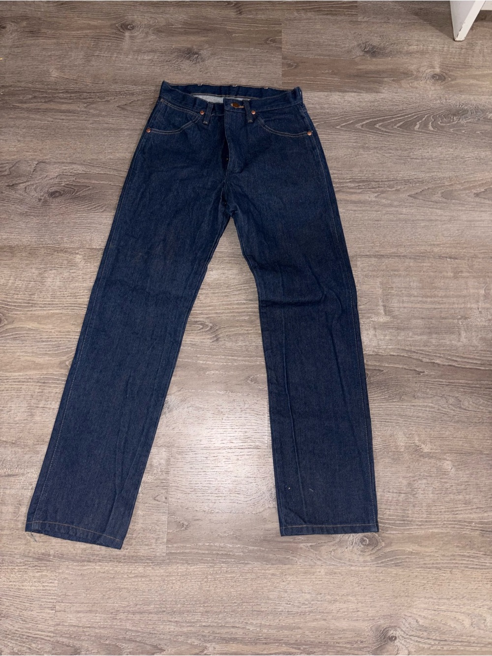 Wrangler Men's Dark Blue Straight-Leg Jeans